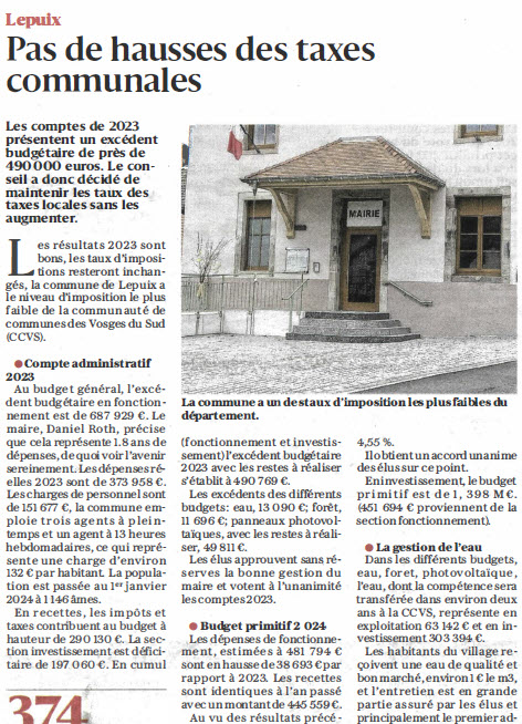 pas hausse taxes